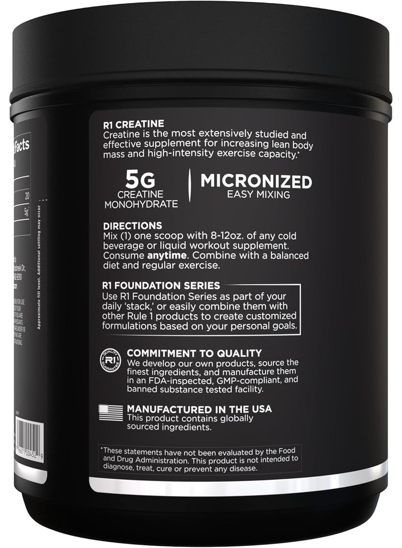 Rule1 Creatine Monohydrate Powder, Unflavored, 130 Servings | Micronized Creatine for Daily Sports Nutrition Support - Image 5